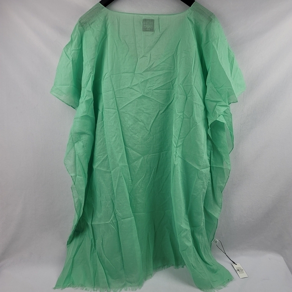 NWT Romi Como Swim mint fringe tassle coverup ponc - Picture 4 of 5